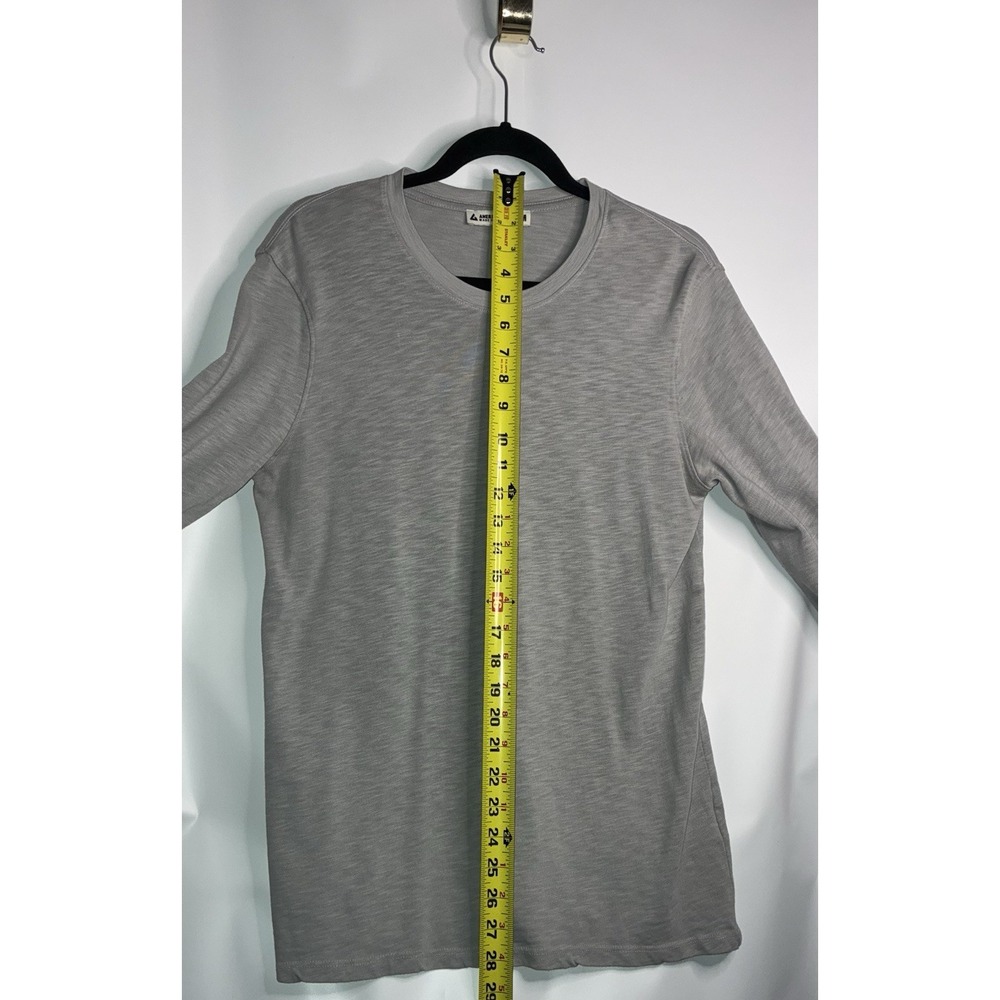 American Giant Shirt Mens Size Medium Long Sleeve Grey Basic Minimal Classic - Picture 6 of 7